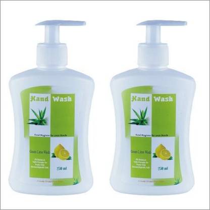 Adidev Green Lime + Aloevera Hand Wash 1000ml Hand Wash Pump + Refill