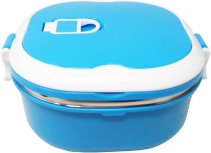 Parteet Stainless Steel Insulated 2 Grid Lunch Box with Spoon Size: 800Ml 1 Containers Lunch Box