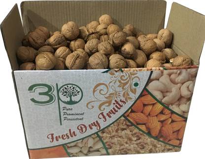 3P Kashmiri Walnuts With Shell Inshell 5kg- (Pack of 1 x 5kg) Walnuts