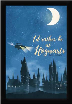 Braj Art Gallery Harry Potter Hogwarts Castle Photo Frame Digital Reprint 19.5 inch x 13.5 inch Painting