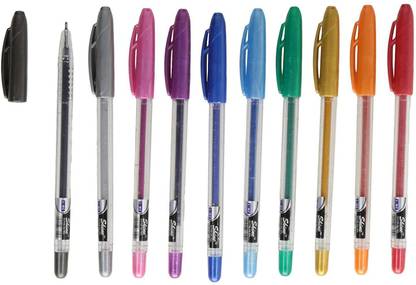 Linc Shine 1.0mm Sparkle Glitter Gel Pen | Pigment-Based Sparkling Ink|Contoured Grip Gel Pen