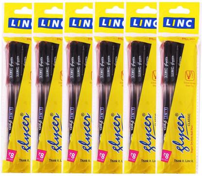 Linc Glycer 0.7mm Ball Pen | Fast Flowing Ink & Soft Rubber Grip | Effortless Writing Ball Pen
