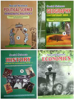 Help Book Ncert Social Science, History+geography+ Political Science+economics , Combo ,a Helpbook With Simplified Explanation And Textual Answer Class 9