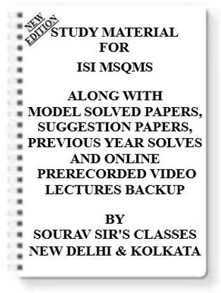 Study Notes Material On Isi Msqms [ Pack Of 5 Books ] For 2021-2022 With Model Question Papers + Topicwise Analysis + Mcq Questions + Special Practice Set