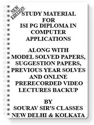 Study Notes Material On Isi Pg Diploma In Computer Applications For 2021-2022 With Model Question Papers + Topicwise Analysis + Mcq Questions + Special Practice Set