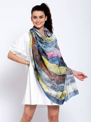 J Style Printed Pure Cotton Women Stole