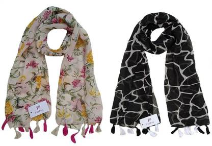 FusFus Printed Chiffon Women Scarf