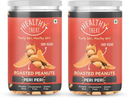 Healthy Treat Roasted Peanuts - Peri Peri Combo 400gm Pack of 2