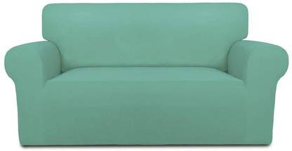 HOUSE OF QUIRK Universal Solid Sofa Cover Big Elasticity Cover for Couch Flexible Stretch Sofa Slipcover (Pastel Green, Double Seater) Sofa Fabric