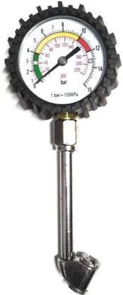 ANADI Analog Tire Pressure Gauge Tire Pressure Gauge 220 Psi, Heavy Duty, Accurate, with Hose and Long Chuck. Best for Car, Motorcycle, Bike, Truck, RV, SUV, ATV