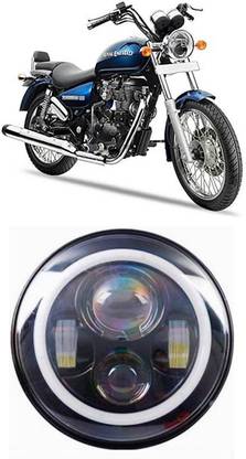 RKPSP Samll-Big-Ring-Head-Light-New-3 Headlight Motorbike LED for Royal Enfield (12 V, 12 W)