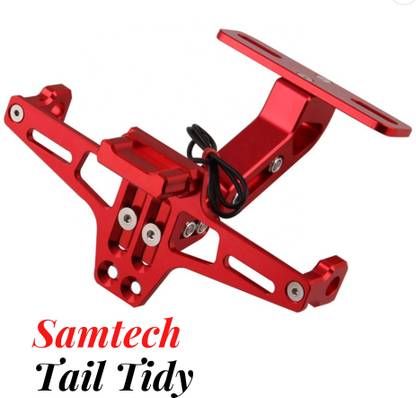 samtech Universal Motorcycle Fender Eliminator Kit License Plate Holder Mount Tail Tidy Parts for Bike Red Bike Number Plate