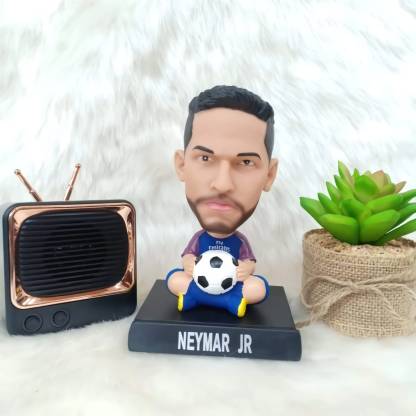 GCT Neymar Jr. Bobble Head with Mobile Holder (SH-1) Football Sports Action Figure Toys Collectible Showpiece for Car Dashboard | Office Workstation Desk | Table Top