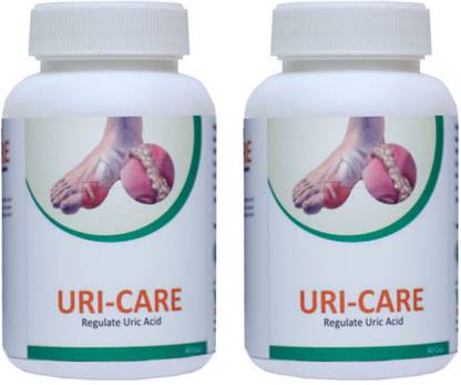VHCA Uric Acid Control Medicine - Uri Care (2 x 60 Capsules) for Uric Acid around Joints & Kidneys