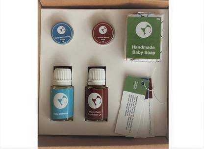 earthBaby Certified Natural Skin Care Essential TRY ME Sample Kit for Babies & New Moms (5 in 1)