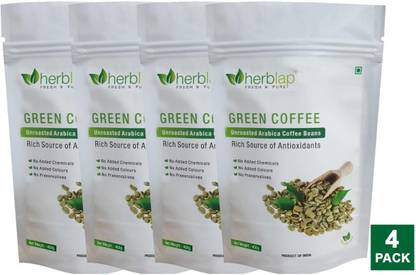 herblap Green Coffee beans for Weight Loss(Unroasted Beans) Instant Coffee (1.6 kg) Coffee Beans