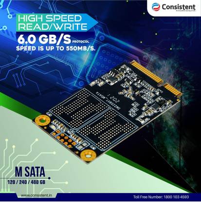 Consistent MSata 120 GB Laptop, Desktop, All in One PC's Internal Solid State Drive (SSD) (M2)