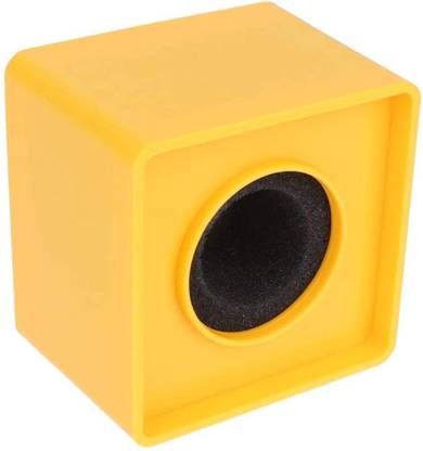 Efoxi Portable Yellow ABS Injection Molding Square Cube Shaped Interview Mic Microphone Logo Flag Station microphone Flag Mic Logo Station