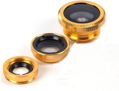 Smiledrive Universal 3 in 1 Lens Kit for Mobile Cell Phones Clip on 180° Fisheye 0.67x Wide Angle and 4x Macro Lens Mobile Phone Lens