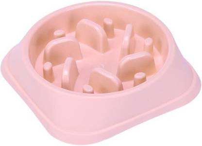 Emily Pets Slow feeder Pink Squire Plastic Pet Bowl