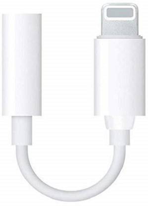 Big B White Audio Aux Adapter 3.5 Mm Jack Converter Headphone Adapter Connector Support Music Control & Calling Function Phone Converter