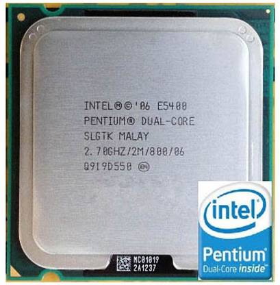 Intel E5400 2.7 GHz Upto 2.7 GHz LGA 775 Socket 2 Cores 2 Threads 2 MB Smart Cache Desktop Processor