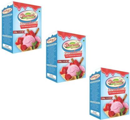 Dharmasut Strawberry Ice Cream Powder 300 g (Pack of 3) 300 g