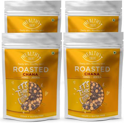 Healthy Treat Roasted Chana - Hing Jeera Combo 800 gm (Pack of 4 200gm Each)