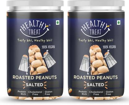 Healthy Treat Roasted Peanuts - Salted Combo 400gm (Pack of 2 200 gm Each)