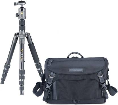 Vanguard VEO2GO265AB Aluminum Travel Tripod with VEO GO34M BK Shoulder Bag Tripod Kit