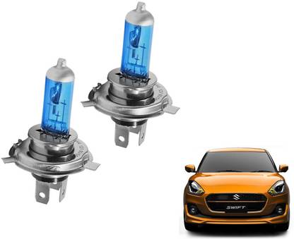 WolkomHome Car H4 halogen headlight bulb 12V 130/100W 5000K Cool Blue Headlights Lamp Light Bulb Replacement for Maruti Swift New Headlight Car Halogen for Maruti Suzuki (12 V, 100 W)
