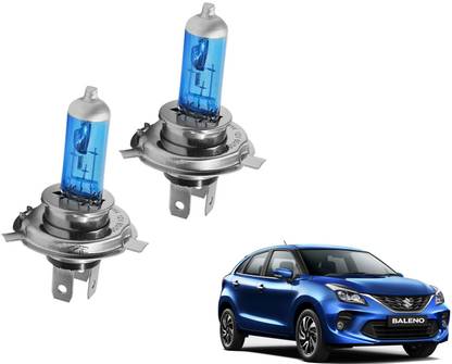 WolkomHome Car H4 halogen headlight bulb 12V 130/100W 5000K Cool Blue Headlights Lamp Light Bulb Replacement for Maruti Baleno Headlight Car Halogen for Maruti Suzuki (12 V, 100 W)