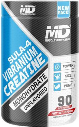 Muscle Dominator Sula-4 Series, Vibranium Creatine Monohydrate, 3000 mg (Unflavoured, 270 gm)