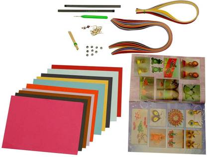 Ikshu Quilling Paper and Jewellery Making Kit Set of -10 Item