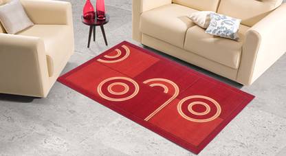STATUS Red Nylon Area Rug