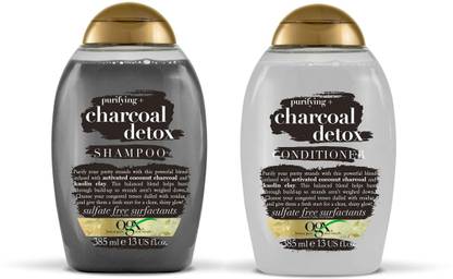 ogx Purifying Charcoal Detox Shampoo + Conditioner with Coconut Charcoal & Kaolin Clay