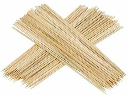 party decoration BBQ Sticks/Kebab Sticks/Wooden skewers/Bamboo Skewers/Roasting Pick 8 inches (2.3mm Thickness)