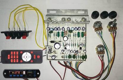 CLASSIC GOLD 100 W Stereo Audio Amplifier Board, 4440 IC DIY Audio, with Bluetooth & Remote Sound Recorder and Sound Circuit Electronic Hobby Kit