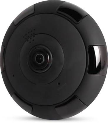 IC PLUS V380 Fisheye 2 Megapixel 1080P Hd 360 Panoramic Motion Detection WiFi IP CCTV Security Camera with 128Gb Sd Card Slot & 2-Way Audio (BLACK) Security Camera