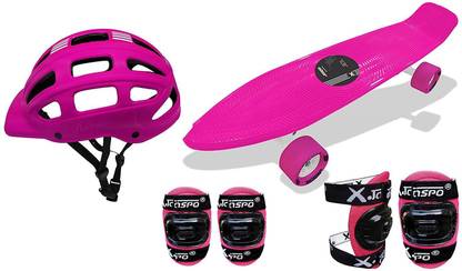 Jaspo Ride on Penny Board Intact Skateboard Combo (22" * 5.5") for Age Group Upto 10 Years Skating Kit