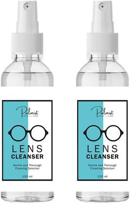 PALMIST Lens Cleaner for Spectacles; Lens Cleaner Liquid Spray for DSLR Cameras; For Contact Lenses, Eye Glasses, Laptops, Cellphones, Fine Mist Spray For Easy Cleaning 100ml Each (Set Of 2 Bottles)  Lens Cleaner