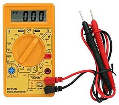 UNIT DT830D Digital Multimeter LCD AC DC Measuring Voltage Current, Small, yellow pack Digital Multimeter
