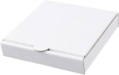 GROWNEX 7 Inches Pizza Box, Sandwich Packing Box, Corrugated Pizza Box (size - 7.5 x 7.5 x 1.2 inch) Solid Party Box