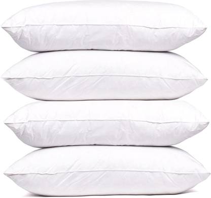 DESIRED DECOR 17x27 Inch Luxury takiye Microfibre Solid Sleeping Pillow Pack of 4