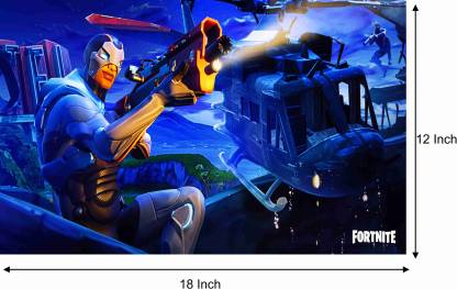 Fortnite Game Wall Poster For Room With Gloss Lamination M16 Paper Print