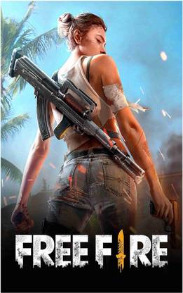 Free Fire Game Wall Poster For Room With Gloss Lamination M2 Paper Print
