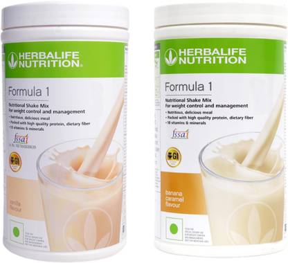 HERBALIFE Formula 1 Shake Mix- Vanilla Flavor & Banana Flavor For Weight Loss Plant-Based Protein