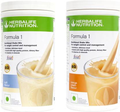 HERBALIFE Formula 1 Shake Mix- Kulfi Flavor & Orange Flavor For Weight Loss Plant-Based Protein