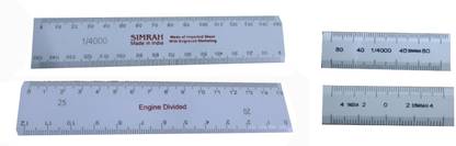 Antiquity PLASTIC PATWARI SCALE PACK OF 4 SCALE WITH IMPORTED PLASTIC SHEET Ruler