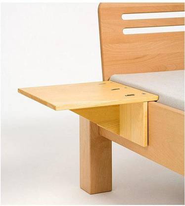 Solvd-in-box Bedodesk - Adjustable Extension Space Saving Bedside Table Solid Wood Side Table